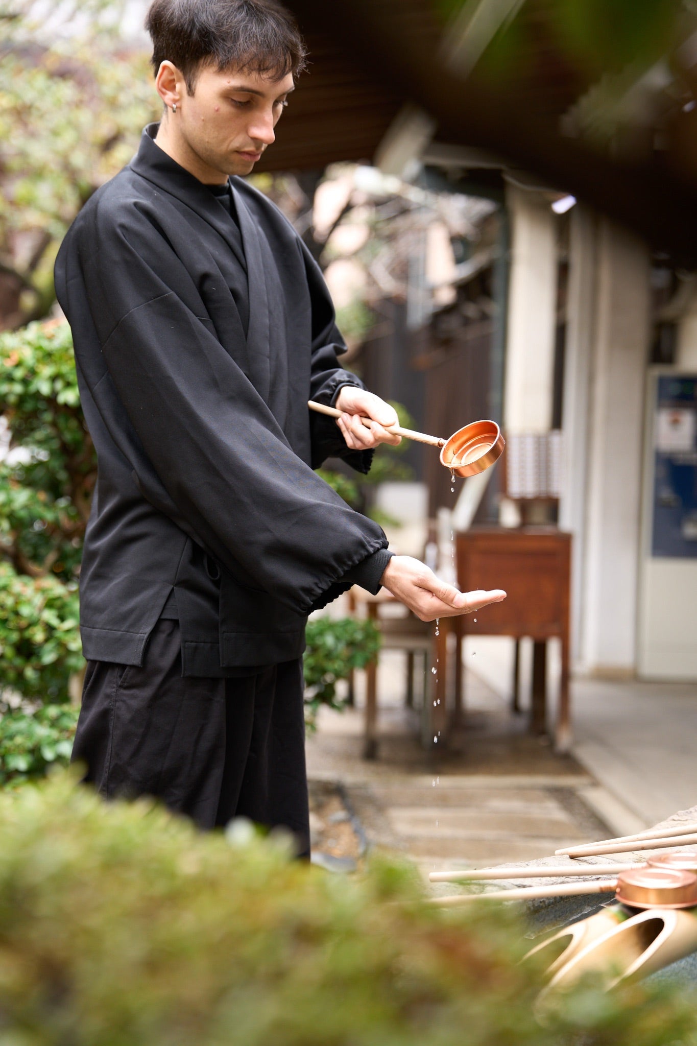 Monk for a Day — water purification ritual