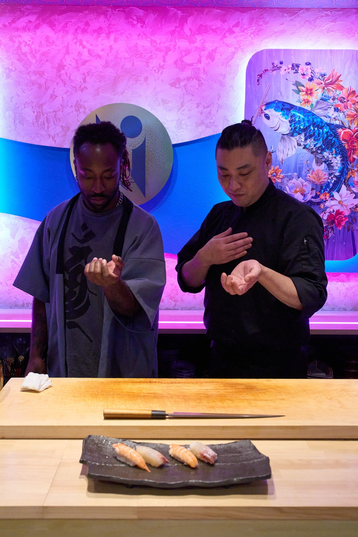 Sushi Master for a Day — shaping nigiri with the master